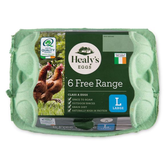 Irish Large Free Range Eggs 6 Pack Healy's Eggs